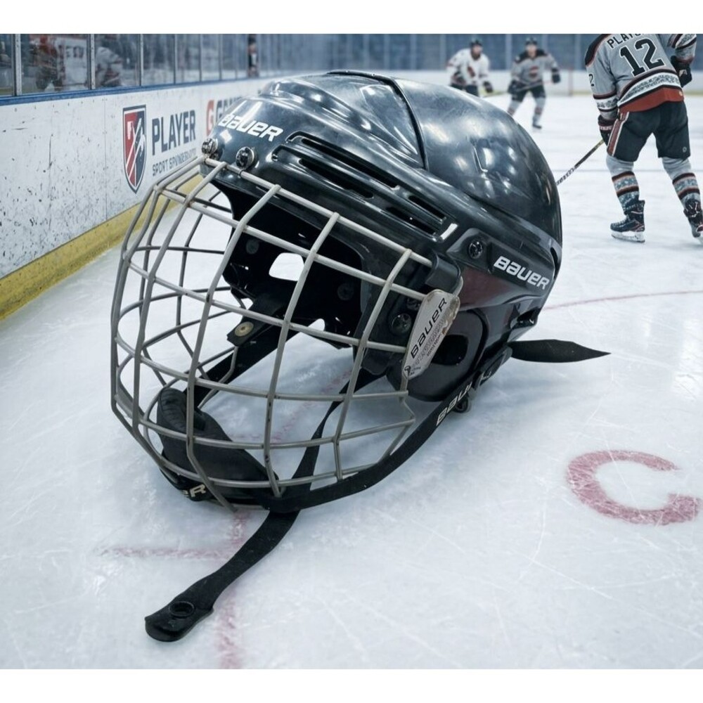 Bauer BHH2100L LARGE Hockey Helmet w/ Bauer True Vision FM2100-LG Full Face Cage